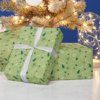 Traditionell Chic Cute Greenery jul Presentpapper