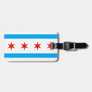 Traditionell Chicago flagga Bagagebricka