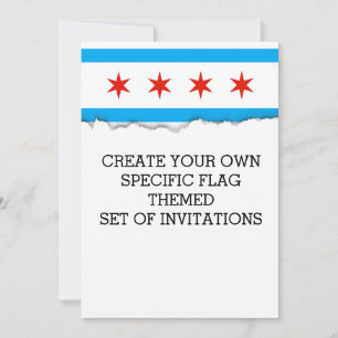 Traditionell Chicago-flagga Inbjudningar