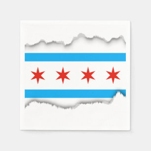Traditionell Chicago flagga Pappersservett