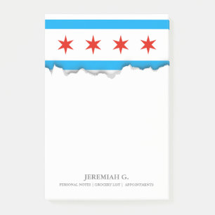 Traditionell Chicago flagga Post-it Block