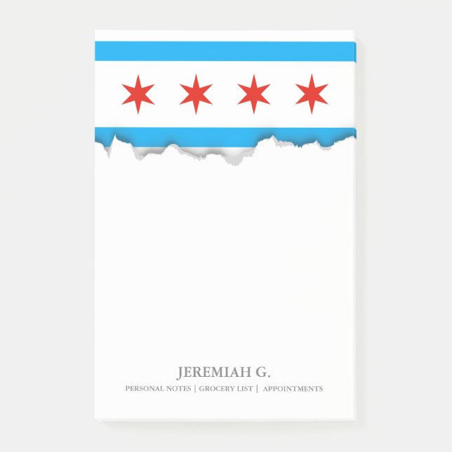 Traditionell Chicago flagga Post-it Block (Framsida)