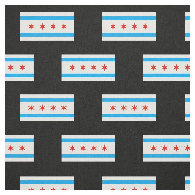 Traditionell Chicago flagga Tyg (Provkarta)