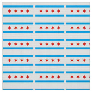 Traditionell Chicago flagga Tyg
