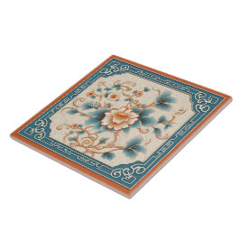 Traditionell China Orange Bläck, blomma Art 7 Kakelplatta