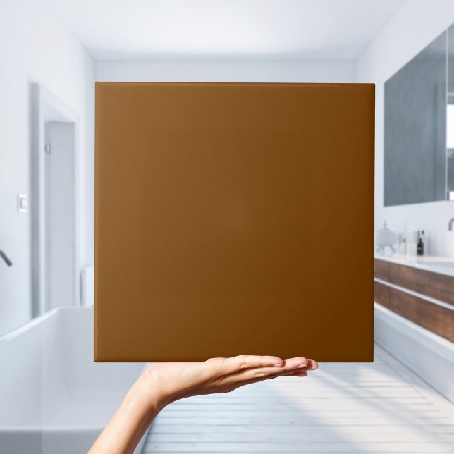 Traditionell choklad brun solid Färg-platta Kakelplatta (Traditional Chocolate Brown Solid Colour Tile
)