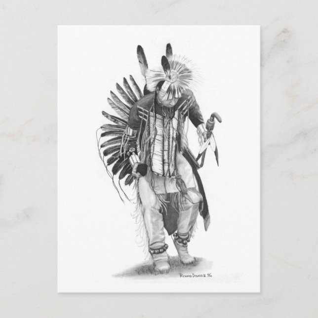 Traditionell dansare vykort (Framsida)