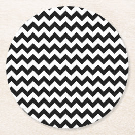 Traditionell design för svart och vit ratt underlägg papper rund