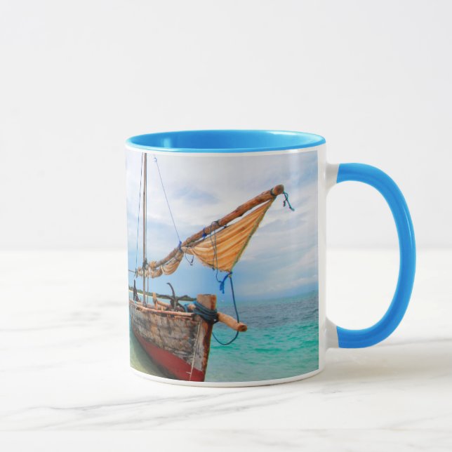 Traditionell Dhow, Zanzibar, Tanzania Mugg (Höger)