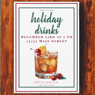 Traditionell Drick Julfesten Jul Drinks Inbjudningar