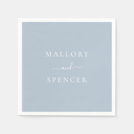 Traditionell Dusty Blue Elegant bröllop Pappersservett