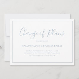 Traditionell Dusty Blue Elegant bröllop Spara Datumet