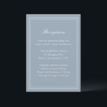 Traditionell Dusty Blue Timless Bröllop Tilläggskort<br><div class="desc">Kort för hölje i elegant bröllop med enkel och klassisk utformning.</div>