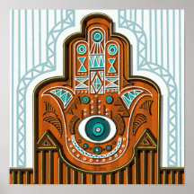 Traditionell egyptisk Hamsa Khamsa Hand från Fatim