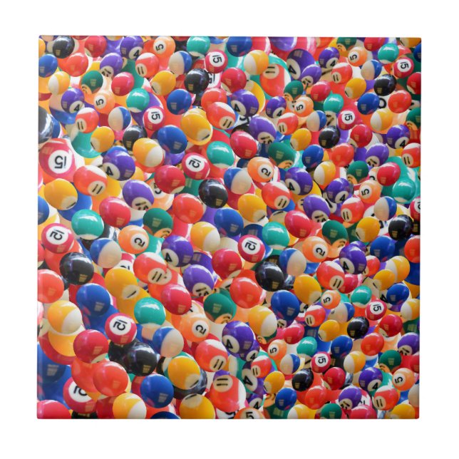 Traditionell Eightball Färg, keramiskt plattstål Kakelplatta (Framsidan)