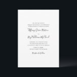 Traditionell Elegant för Fullt Bröllop i Namn Inbjudningar<br><div class="desc">Den här enkla elegantens traditionella inbjudan till bröllopet i namn är perfekt för din klassiska, moderna minimalistiska neutralt svart och vitt bröllop. Utformningen har ett grundläggande minimiteckensnitt för contemporary och en delikat chicens formella skriptkalligrafi. Det är säkert att du ska slutföra ditt svarta fall, sommar, vår eller falla bröllop. Behålla...</div>