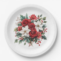 Traditionell Elegant jul Poinsettia