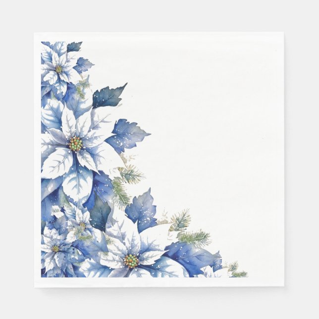 Traditionell Elegant - julklapp för Poinsettia Pappersservett (Framsidan)