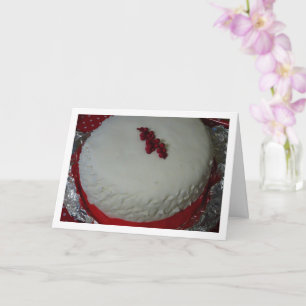 Traditionell engelsk dekorativ julkummel kort