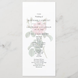 Traditionell enkel Ro Bröllop Program