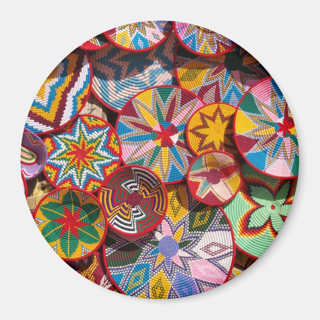 Traditionell etiopisk Basket Magnet (Framsidan)