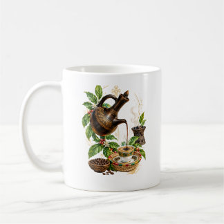 Traditionell etiopisk kaffecermoni keramikkopp kaffemugg