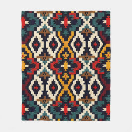Traditionell etnisk geometrisk Mönster Fleecefilt