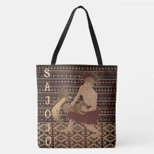 Traditionell etnisk Sajojo Dance Tote Tygkasse