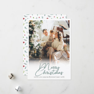 Traditionell familjejul H, klassisk och Elegant Julkort