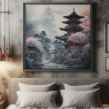 Traditionell färgning av japanskt Temple