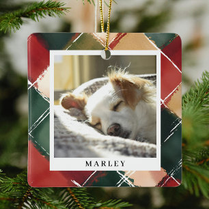 Traditionell Festive Pput Pet Photo jul Julgransprydnad Keramik