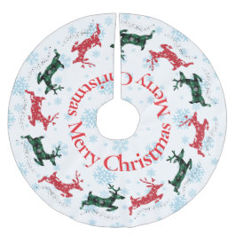 Traditionell Festive Reindeer God jul Julgransmatta Borstad Polyester