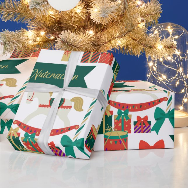 Traditionell festlig Nutcracker Leksaker-jul Presentpapper (Helgdagar)