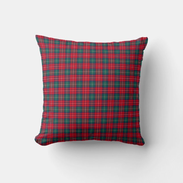 Traditionell Festlig Tartan Kudde (Framsida)