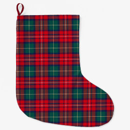 Traditionell Festlig Tartan Stor Julstrumpa