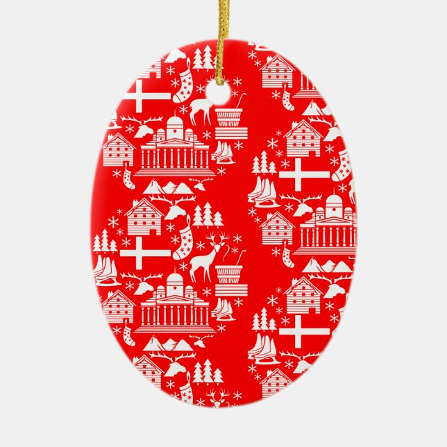 Traditionell finsk juldepå julgransprydnad keramik (Framsidan)