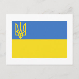 Traditionell Flagga i Ukraina Vykort