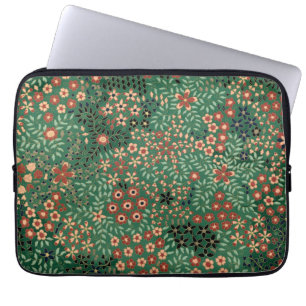 Traditionell flora för japansk blombakgrund laptop fodral