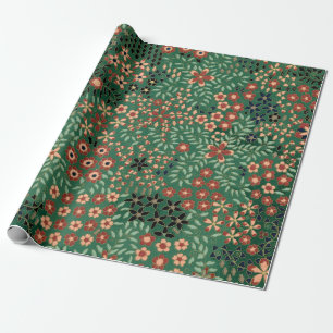 Traditionell flora för japansk blombakgrund presentpapper