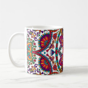 Traditionell folkkonst, etnisk konst,bakgrund,c kaffemugg