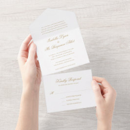 Traditionell formell elegant guldbröllop