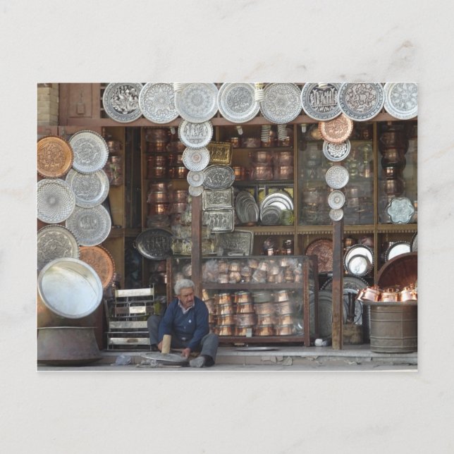 Traditionell försäljning på Isfahan Vykort (Framsida)