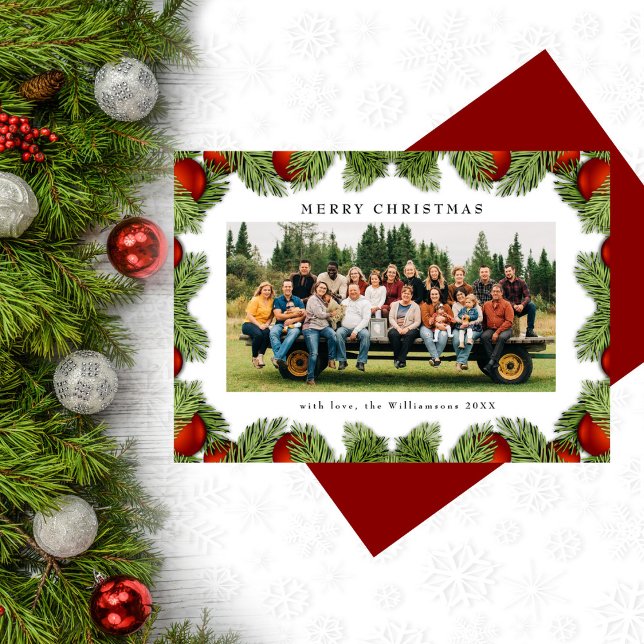 Traditionell fotoutfoto på Gräs i jul Julkort (Skapare uppladdad)