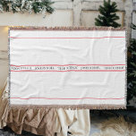 Traditionell Fransk Joyeux Noël Rand jul Filt<br><div class="desc">Traditionell Fransk Joyeux Noël röd julfilt från rand. Den mysiga tillägget till Fransken i perfekten formaterade hem den här julhelgen. Designad för att matcha vår traditionella Fransk Joyeux Noël Rand Collection.</div>