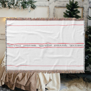 Traditionell Fransk Joyeux Noël Rand jul Filt