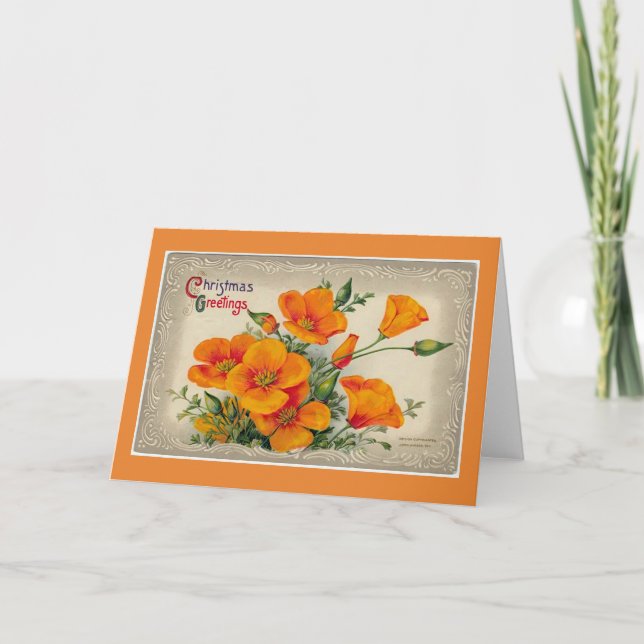 Traditionell gammaldags julkort kort (Framsida)