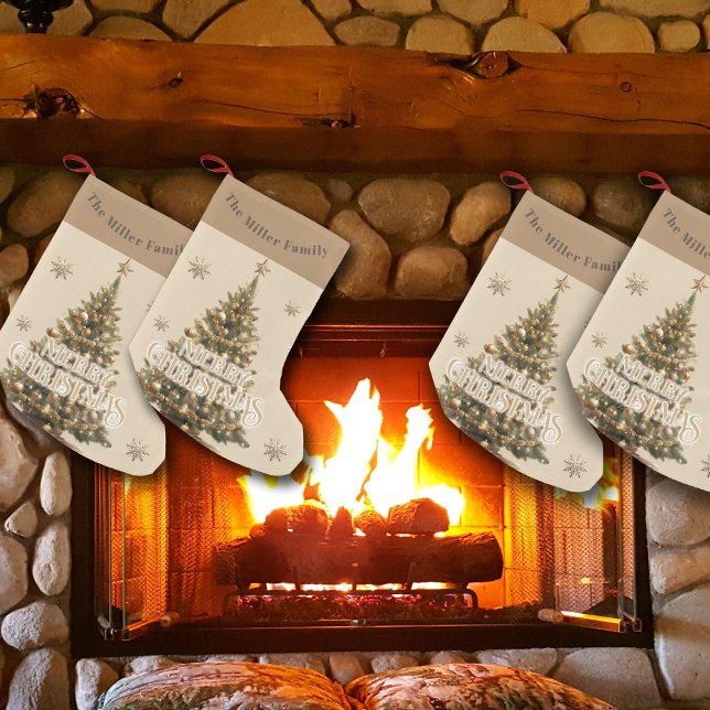 Traditionell God jul Antique Guld Anpassningsbar Liten Julstrumpa (Skapare uppladdad)