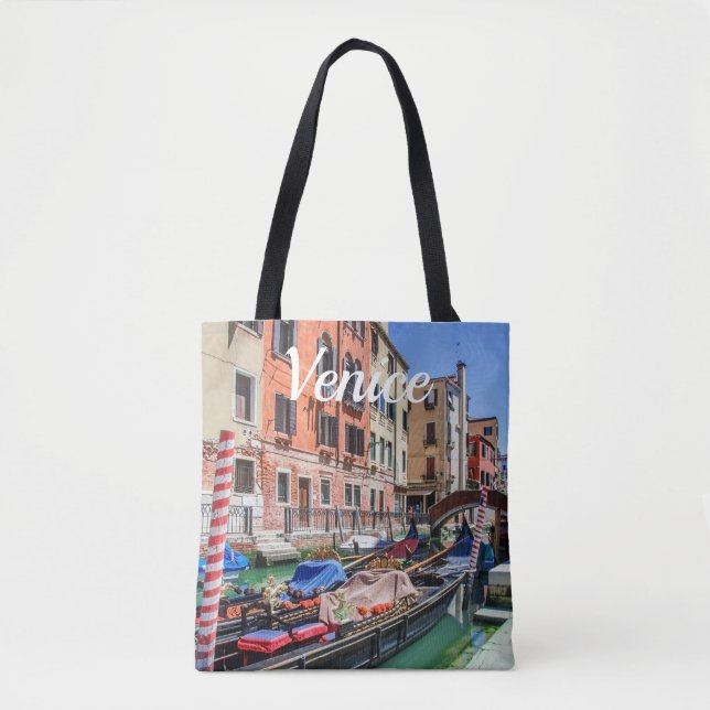 Traditionell gondol i Venedig Tygkasse (Framsida)