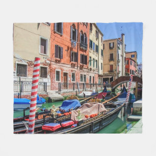 Traditionell gondola i Venedig Fleecefilt
