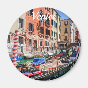 Traditionell gondola i Venedig Magnet